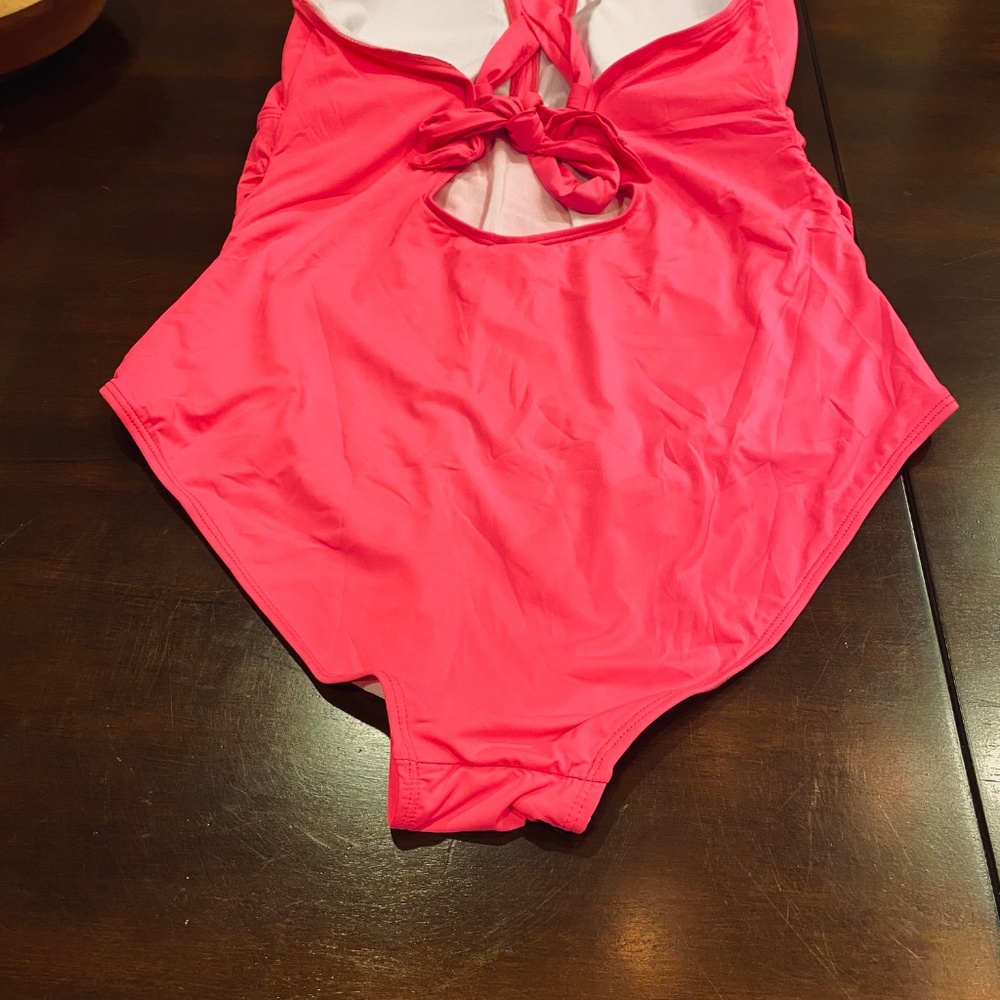 NWT Daci Tummy Control High Neck Bathing Suit For Plus Size Women-Neon sz 18w - Picture 5 of 8